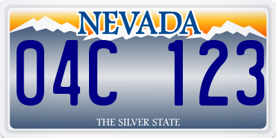 NV license plate 04C123