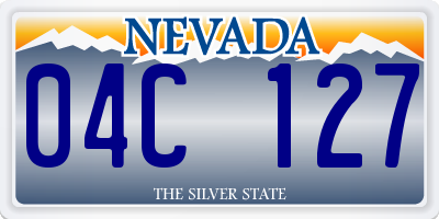 NV license plate 04C127