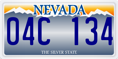 NV license plate 04C134