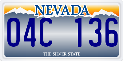 NV license plate 04C136