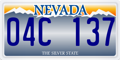 NV license plate 04C137