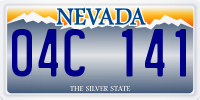 NV license plate 04C141