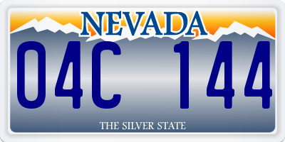 NV license plate 04C144