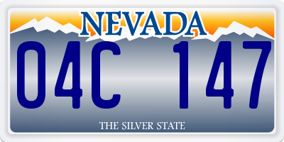 NV license plate 04C147