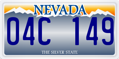 NV license plate 04C149