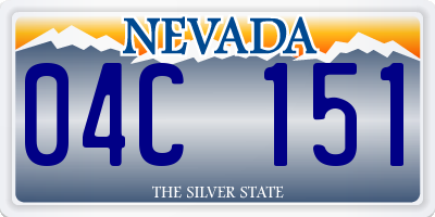 NV license plate 04C151