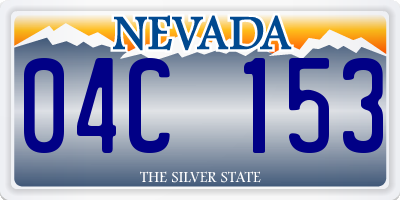 NV license plate 04C153