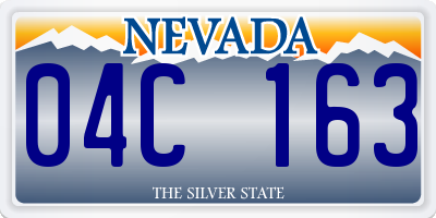 NV license plate 04C163
