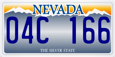 NV license plate 04C166