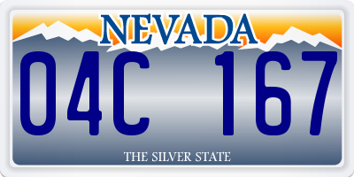 NV license plate 04C167
