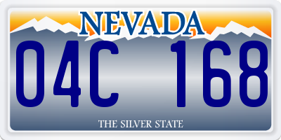 NV license plate 04C168