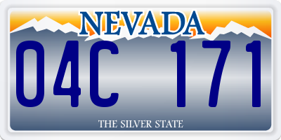 NV license plate 04C171