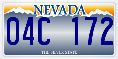 NV license plate 04C172
