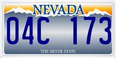 NV license plate 04C173