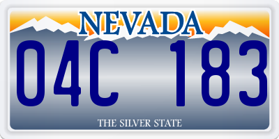 NV license plate 04C183