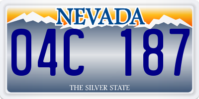 NV license plate 04C187