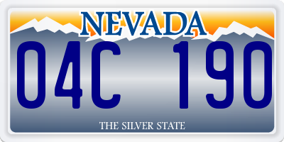 NV license plate 04C190