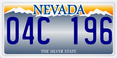NV license plate 04C196