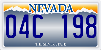 NV license plate 04C198