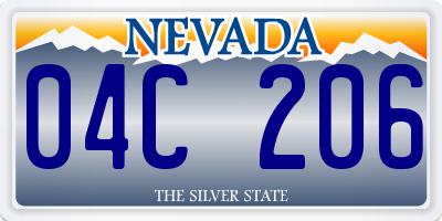 NV license plate 04C206