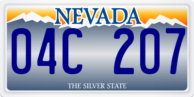 NV license plate 04C207