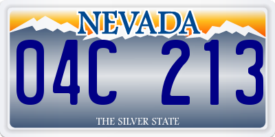 NV license plate 04C213