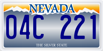 NV license plate 04C221