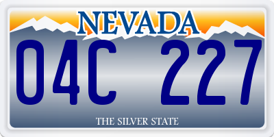 NV license plate 04C227