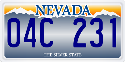 NV license plate 04C231