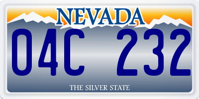 NV license plate 04C232
