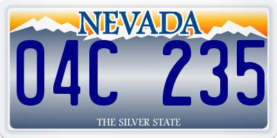 NV license plate 04C235