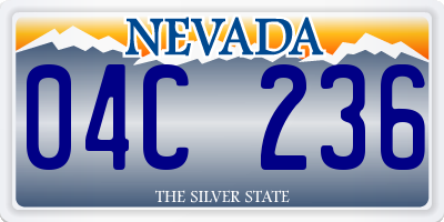 NV license plate 04C236