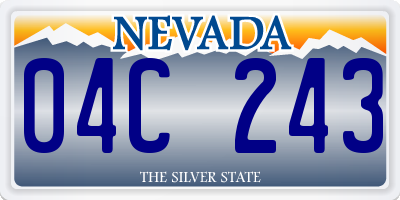 NV license plate 04C243
