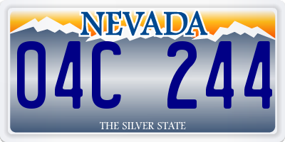 NV license plate 04C244