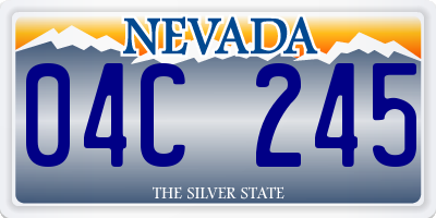 NV license plate 04C245