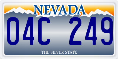 NV license plate 04C249