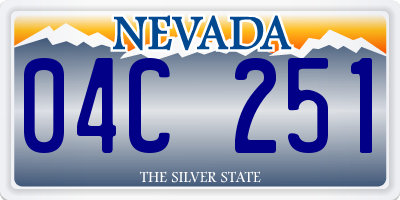 NV license plate 04C251