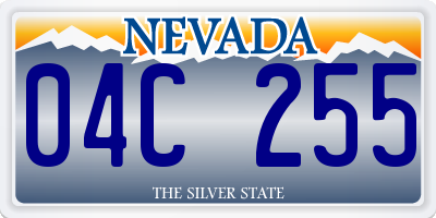 NV license plate 04C255