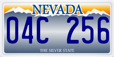 NV license plate 04C256