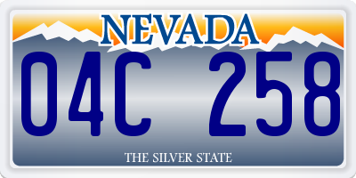 NV license plate 04C258
