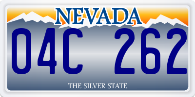 NV license plate 04C262