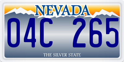 NV license plate 04C265