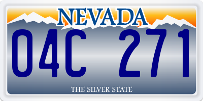 NV license plate 04C271