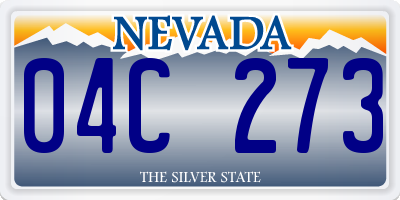 NV license plate 04C273