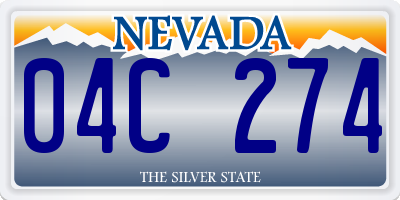 NV license plate 04C274