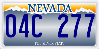 NV license plate 04C277