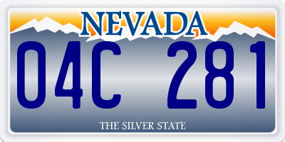 NV license plate 04C281
