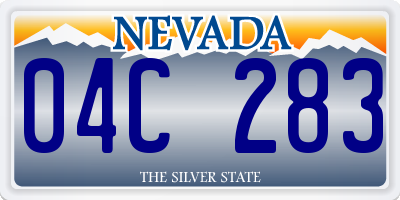 NV license plate 04C283