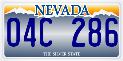 NV license plate 04C286