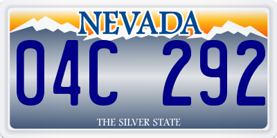 NV license plate 04C292